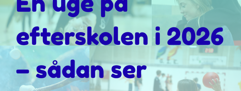 I baggrunden ses fire stemningsbilleder fra hverdagen på Gørlev Idrætsefterskole. I forgrunden ses teksten: En uge på efterskolen i 2026 - sådan ser hverdagen ud